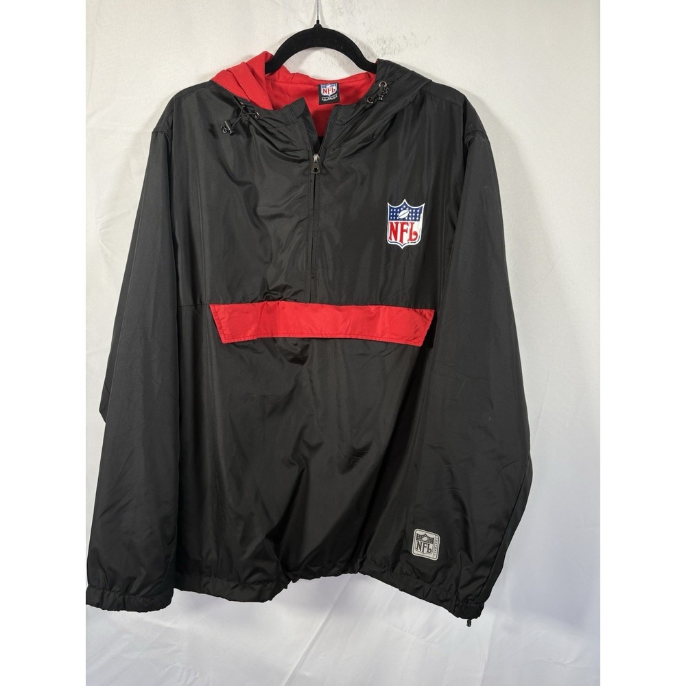 NFL team‎ apparel brand jacket with hood Size XL 1/4 zip drawstrings